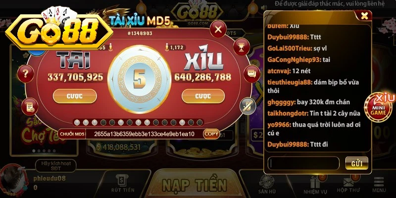 Quy luật chơi tài xỉu Go88 cực hay