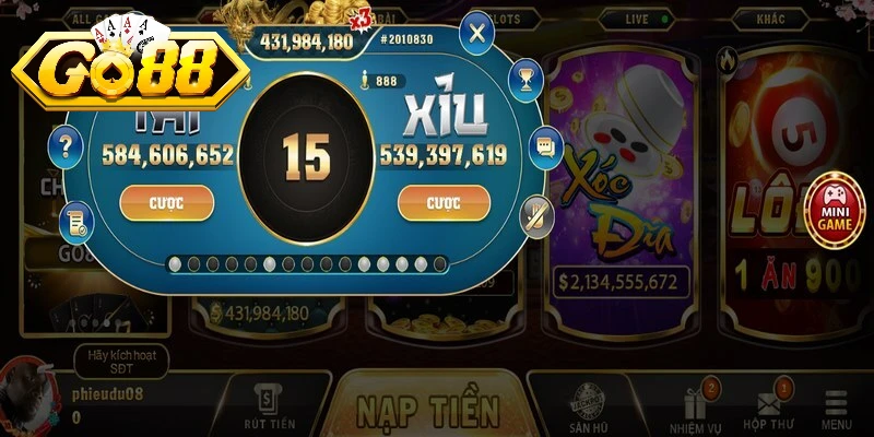 Nên có kinh nghiệm để áp dụng quy luật chơi tài xỉu Go88